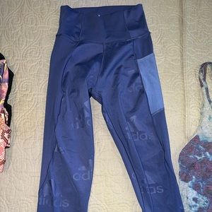 Royal/navy blue adidas leggings size xs